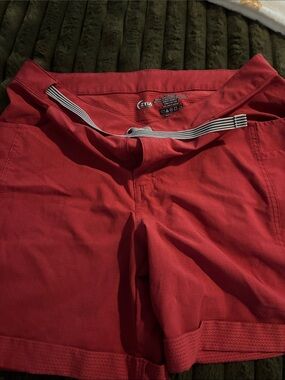 ZYIA Red Performance Zipper Shorts